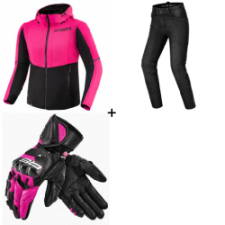 Комплект дамско мото яке SHIMA DAYBREAKER PINK - 3 части
