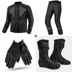 Комплект текстилно мото яке SHIMA RUNNER BLACK - 4 части Комплект текстилно мото яке SHIMA RUNNER BLACK - 4 части