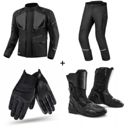 Комплект текстилно мото яке SHIMA RUNNER BLACK - 4 части Комплект текстилно мото яке SHIMA RUNNER BLACK - 4 части