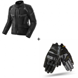 Комплект текстилно мото яке SHIMA TRACKER BLACK - 2 части