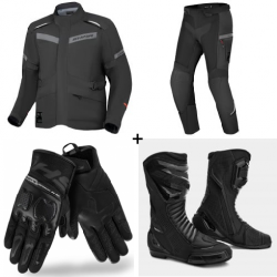 Комплект текстилно мото яке SHIMA ALPHA BLACK - 3 части Комплект текстилно мото яке SHIMA ALPHA BLACK - 3 части