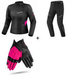 Комплект дамско мото яке SHIMA RUSH 2.0 PINK - 3 части Комплект дамско мото яке SHIMA RUSH 2.0 PINK - 3 части