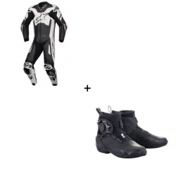 Комплект кожен екип ALPINESTARS GP PLUS V4 SPRINT BLACK/WHITE - 2 части Комплект кожен екип ALPINESTARS GP PLUS V4 SPRINT BLACK/WHITE - 2 части