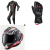 Комплект кожен екип ALPINESTARS Coveralls MISSILE V2 BLACK/FLUO RED 1PC - 3 части thumb
