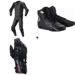 Комплект КОЖЕН ЕКИП ALPINESTARS Coveralls MISSILE V2 BLACK - 3 части Комплект КОЖЕН ЕКИП ALPINESTARS Coveralls MISSILE V2 BLACK - 3 части