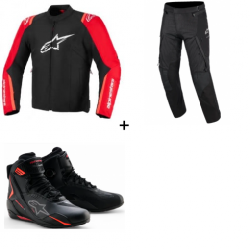 Комплект текстилно яке ALPINESTARS T-SPS V2 WP BLACK/RED/FLUO - 3 части Комплект текстилно яке ALPINESTARS T-SPS V2 WP BLACK/RED/FLUO - 3 части