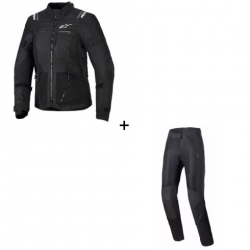 Комплект дамско яке ALPINESTARS Stella Andes v4 Drystar® BLACK - 2 части