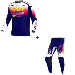 Комплект мотокрос блуза FXR CLUTCH MX26 NAVY RAZZ/WHITE - 2 части
