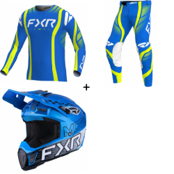 Комплект мотокрос блуза FXR HELIUM INFINITY MX26 BLUE - 3 части