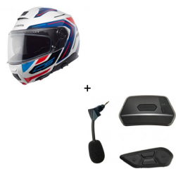 Каска SCHUBERTH C5 OMEGA WHITE + Комуникационна систена SC2