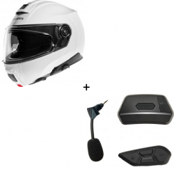 Каска SCHUBERTH C5 WHITE + Комуникационна система SC2