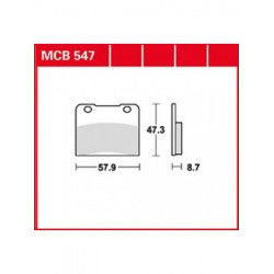 Мото накладки TRW MCB547