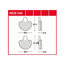 Мото накладки TRW MCB548