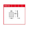 Мото накладки TRW MCB553