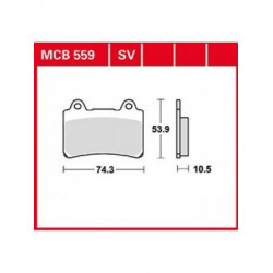 Мото накладки TRW MCB559SV