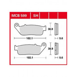 Мото накладки TRW MCB599