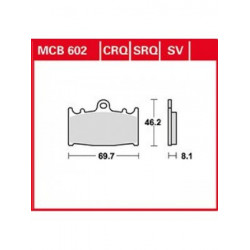Мото накладки TRW MCB602CRQ Мото накладки TRW MCB602CRQ