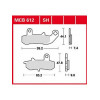 Мото накладки TRW MCB612 Мото накладки TRW MCB612