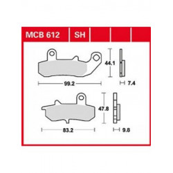 Мото накладки TRW MCB612SH