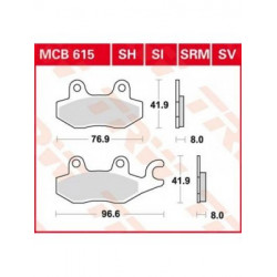 Мото накладки TRW MCB615SV Мото накладки TRW MCB615SV