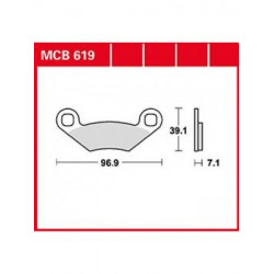 Мото накладки TRW MCB619