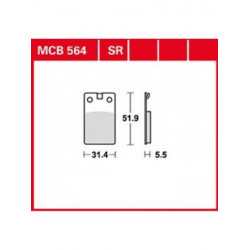 Мото накладки TRW MCB564 Мото накладки TRW MCB564