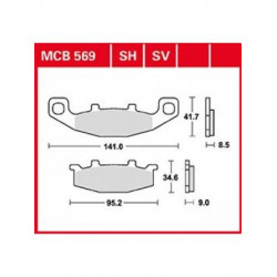 Мото накладки TRW MCB569SV Мото накладки TRW MCB569SV
