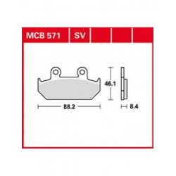 Мото накладки TRW MCB571