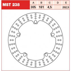 ПРЕДЕН СПИРАЧЕН ДИСК TRW-LUCAS MST238