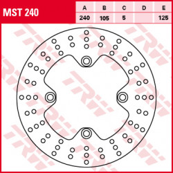 ПРЕДЕН СПИРАЧЕН ДИСК TRW-LUCAS MST240