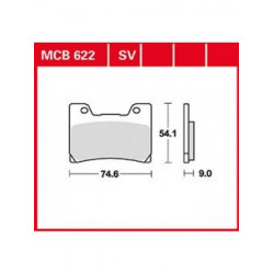 Мото накладки TRW MCB622
