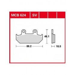 Мото накладки TRW MCB624SV
