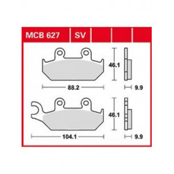 Мото накладки TRW MCB627SV