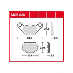 Мото накладки TRW MCB628 Мото накладки TRW MCB628