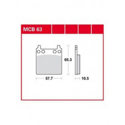 Мото накладки TRW MCB63 Мото накладки TRW MCB63