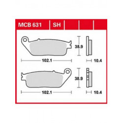 Мото накладки TRW MCB631SH