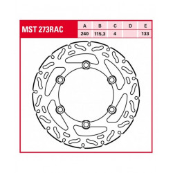 ПРЕДЕН СПИРАЧЕН ДИСК TRW-LUCAS MST273RAC