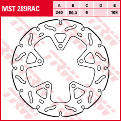 ЗАДЕН СПИРАЧЕН ДИСК TRW-LUCAS MST289RAC ЗАДЕН СПИРАЧЕН ДИСК TRW-LUCAS MST289RAC