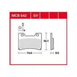 Мото накладки TRW MCB642SV