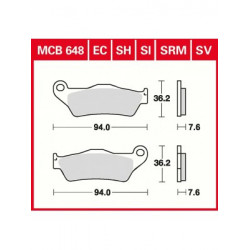 Мото накладки TRW MCB648SI Мото накладки TRW MCB648SI