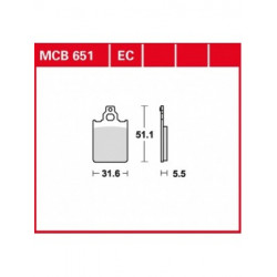Мото накладки TRW MCB651