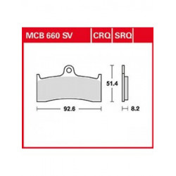 Мото накладки TRW MCB660SV