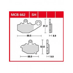 Мото накладки TRW MCB662SH