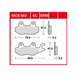 Мото накладки TRW MCB663