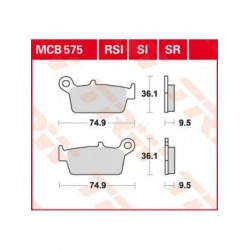 Мото накладки TRW MCB575
