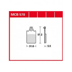 Мото накладки TRW MCB578 Мото накладки TRW MCB578