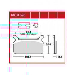 Мото накладки TRW MCB580 Мото накладки TRW MCB580