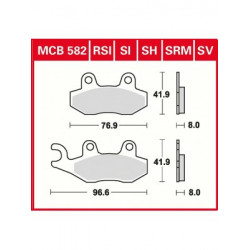 Мото накладки TRW MCB582SI Мото накладки TRW MCB582SI