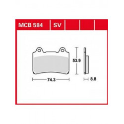 Мото накладки TRW MCB584SV