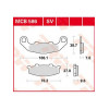 Мото накладки TRW MCB586SV